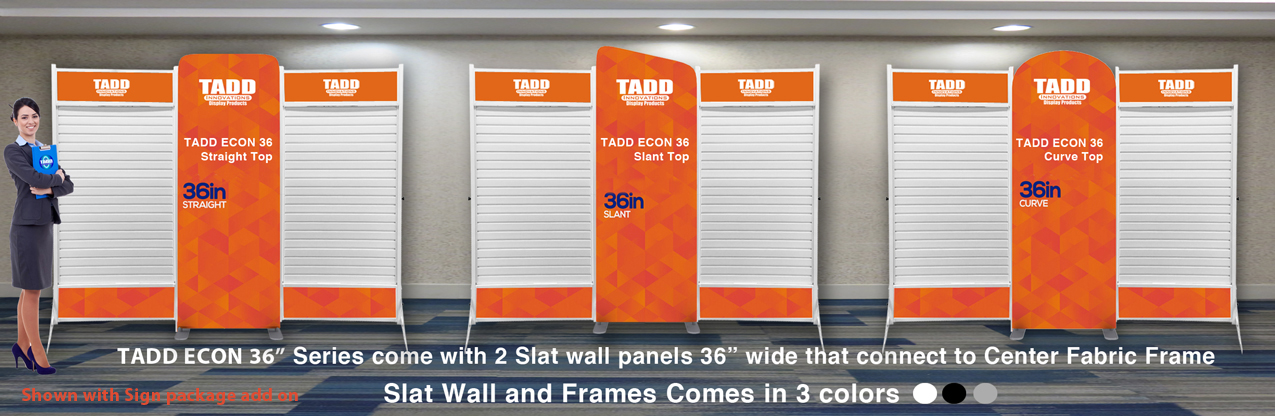 Slat wall trade show display booth
