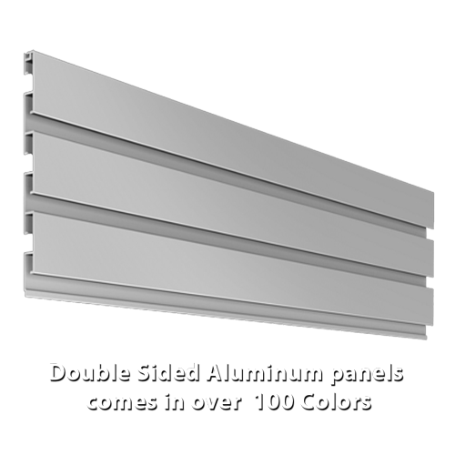 All aluminum slat wall trade show and retail booth