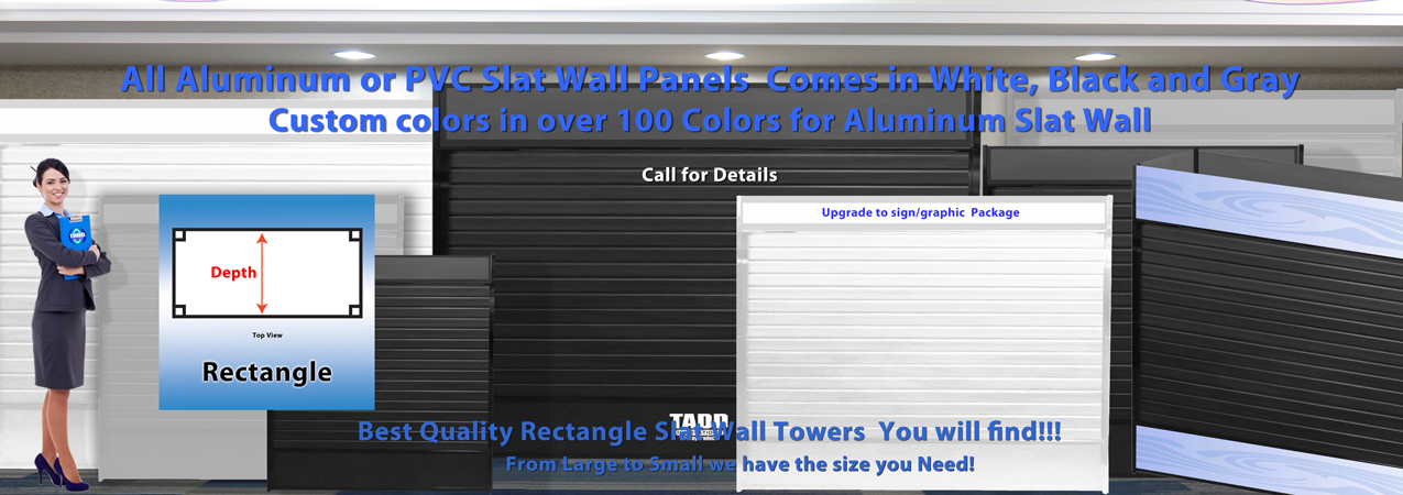 Best rectangle slat wall trade show tower
