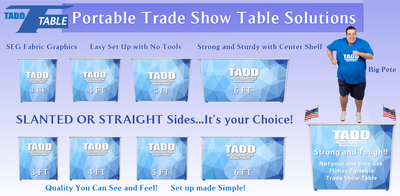 portable trade show tables