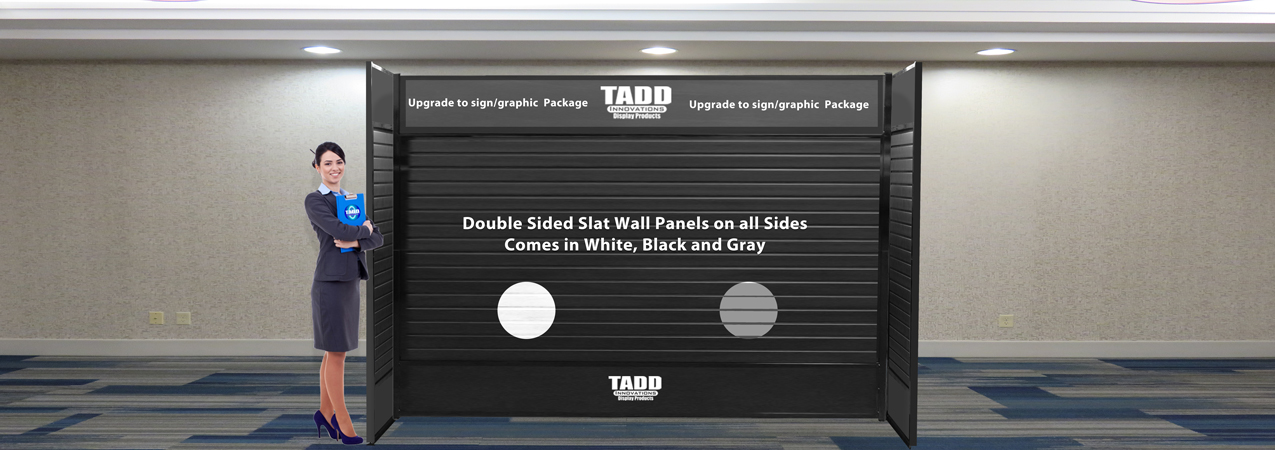 Slat wall color panels for trade shows