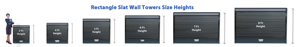 slat wall towers for small displays