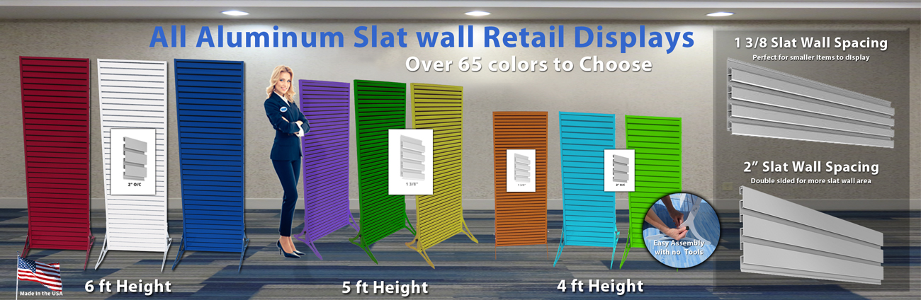retail slat wall displays for trade shows