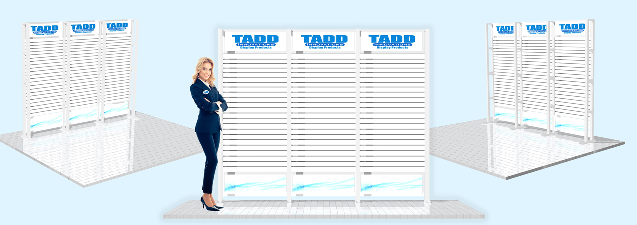 10 foot trade show booth with slat wall