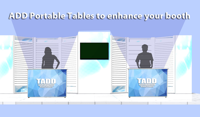 portable trade show display tables quick set up
