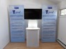 Tpod with 2 banner displays to make a 10 foot booth.
